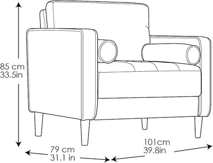 Lifestyle Solutions Lexington Armchair, Navy Blue