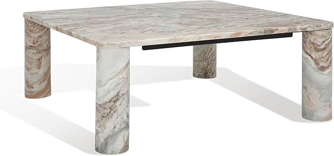 SAFAVIEH Couture Collection Nicoletta White/Brown Marble Coffee Table