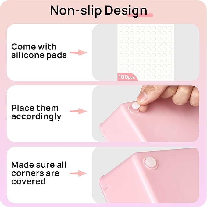 Vtopmart 25 PCS Plastic Drawer Organizers Set, 4-Size Versatile Bathroom and Vanity Drawer Organizer, Storage Bins for Makeup, Bedroom, Kitchen Gadgets Utensils and Office