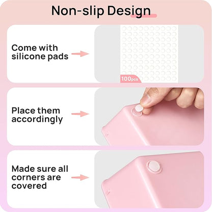 Vtopmart 25 PCS Plastic Drawer Organizers Set, 4-Size Versatile Bathroom and Vanity Drawer Organizer, Storage Bins for Makeup, Bedroom, Kitchen Gadgets Utensils and Office