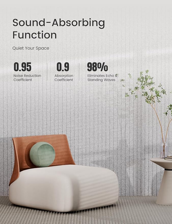 Bumusty Large Cork Board Alternative-47 x35 Felt Bulletin Board Tiles, with 30 Pushpins, 70 Adhesive Tabs, 12-Pack Slat Wall Paneling, Cork Boards for Office Push Pin Board Felt Board-Marble Gray