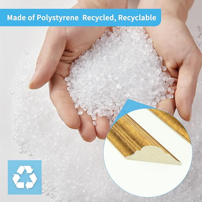 Art3d Pre-Cut Wall Molding Set of 6 pcs, Ready-to-Assemble Wainscoting Panels for Interior Wall Décor Living Room Bedroom Accent Wall - Installed with Glue, 3 Top 3 Bottom, Antique Gold