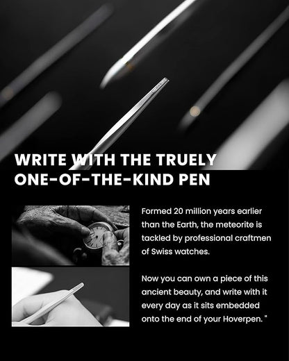 Novium Hoverpen 2.0 Interstellar Edition - Space Black, Unisex, Ballpoint Pen, 23.5 Degree Angle, Schmidt Ballpoint Refill, No Spills, No Spotting, No Explosions