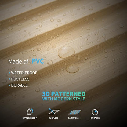 Art3d 12-Pack Slat Design 3D Wall Panels for Interior Wall Decor, 2x4 FT PVC Decorative Drop Ceiling Tiles - Oak