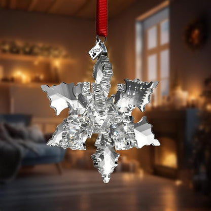 2025 Annual Edition 3D Crystal Snowflake Ornament Christmas Ornament Home Decor Gift (2025-Clear 3D)
