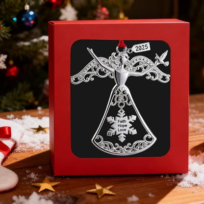 Christmas Tree Ornaments, Metal Christmas Hanging Ornaments for Tree, Christmas Tree Decorations, Pendant Gift Keepsake, for Frineds Family Decorative Hanging Ornaments Gifts