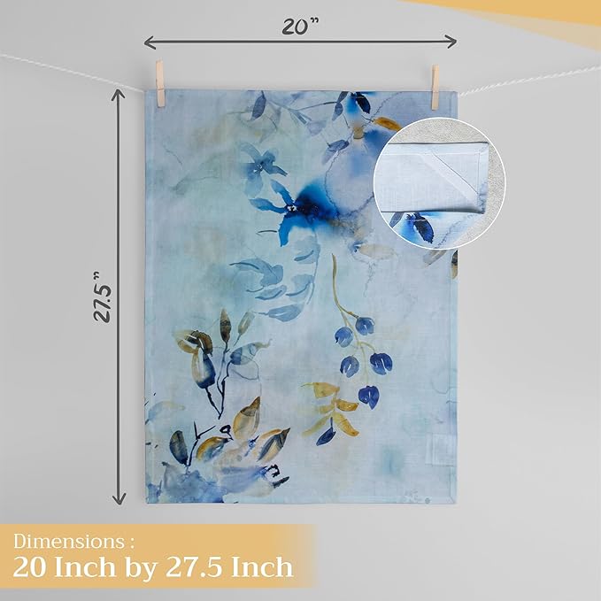 Maison d'Hermine Dish Towels 100% Cotton Absorbent Lazy Summer Days Set of 3 Spring Summer