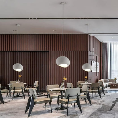 JAYMP 30cm Mini Size Wabi Sabi Pendant Light for Dining Room Kitchen Island Hallway Modern Hanging Lamp E26 Base Japanese Style Bird Nest Shape Lighting Fixture (Matte White,B Shape, 11.8“ Small Size)