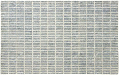 Capitola Hand-Tufted Wool Rug 6x6 Ft (Square) Blue Coastal, Rustic Area Carpet for Bedroom Living Room, Textured Natural PB Style, Soft Wool Accent Mat