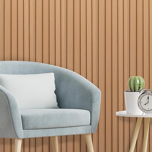 Art3d WPC Wainscoting Panels, 16-Pack 48 x 6 Inch 3D Wall Accents for Interior Wall Decor, Living Room, Bedroom, Boxwood