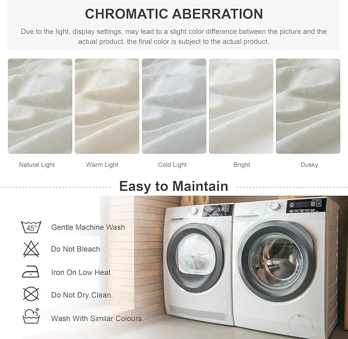 Simple&Opulence 100% Linen Duvet Cover Set, 3 PCS Natural French Flax White Duvet Cover King Size, Breathable Soft Comfy Linen Bedding Comforter Cover with 2 Pillowcases(White, 104"x92")