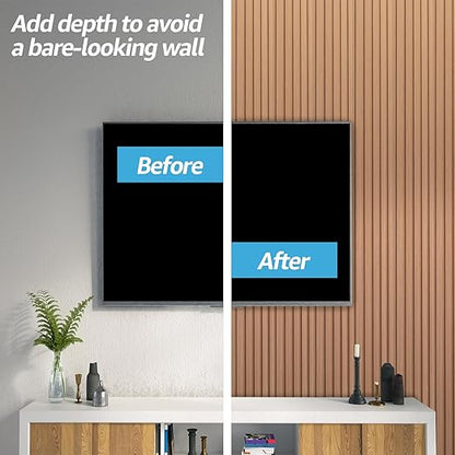 Art3d WPC Wainscoting Panels, 16-Pack 48 x 6 Inch 3D Wall Accents for Interior Wall Decor, Living Room, Bedroom, Boxwood