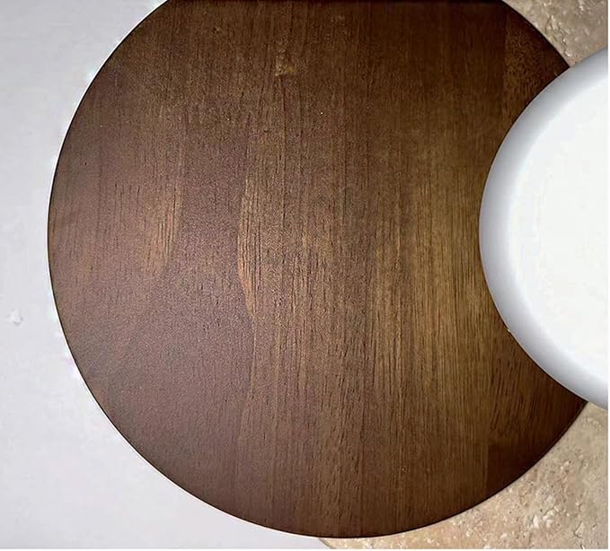 Marble Wall Lamp, Bathroom Vanity Light Fixtures, Wall Mount Lamp, Over Mirror, Stone Wall Sconces, Vintage Wall Light with Wood and Stone Shade, for Porch Workshop Kitchen Living Room