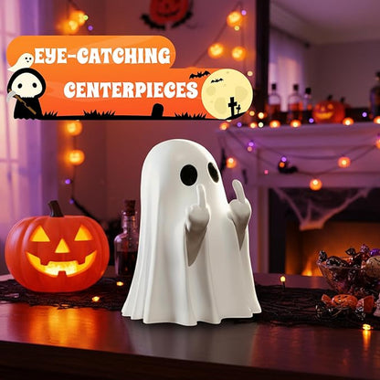 Halloween Ghost Figurine-Spooky & Cute Ghost Statue for Home, Desk, Party Decor | FunnyGhost Halloween Decor Indoor