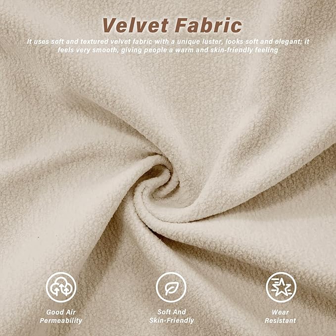 SoarFlash Velvet Sectional Middle Position Sofa, Camel