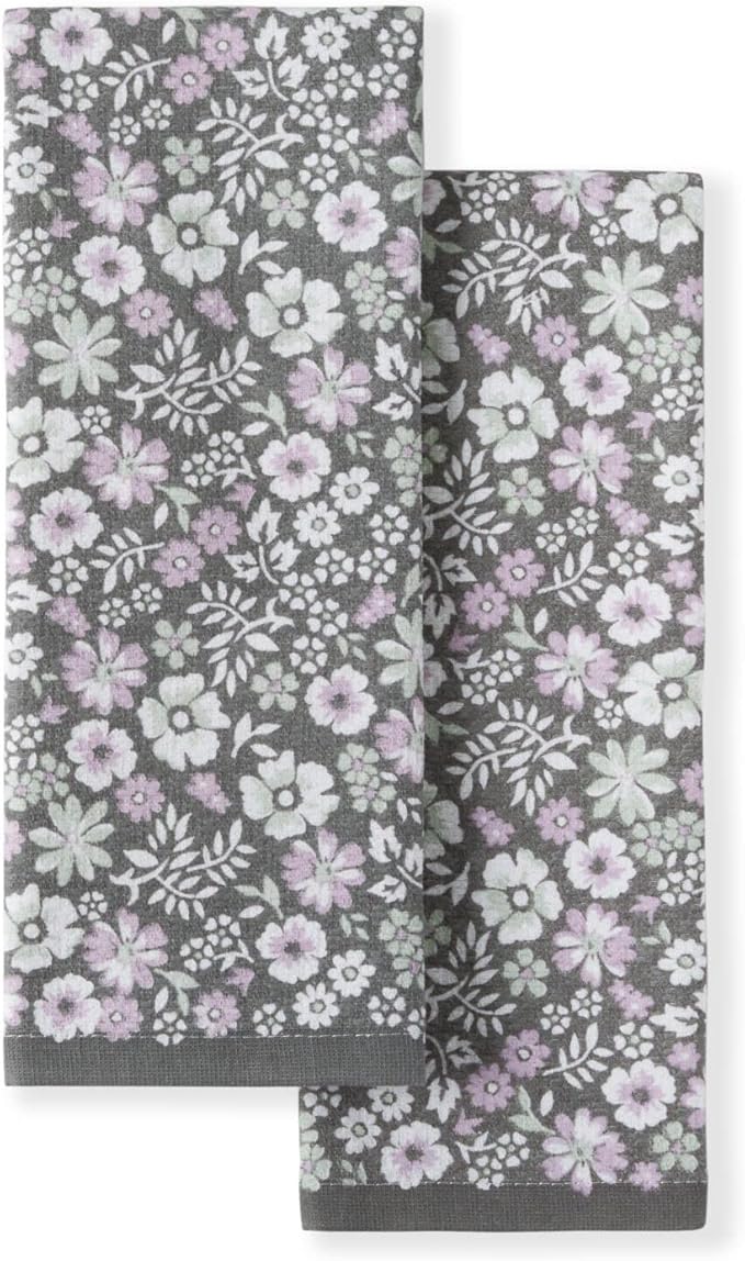 Martha Stewart Kitchen Towels Set of 2 Ditsy Floral 16x28 Dish Towels