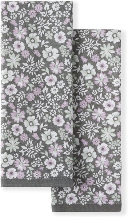 Martha Stewart Kitchen Towels Set of 2 Ditsy Floral 16x28 Dish Towels