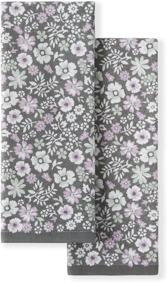 Martha Stewart Kitchen Towels Set of 2 Ditsy Floral 16x28 Dish Towels