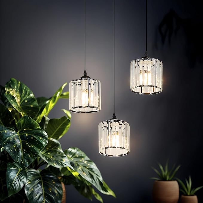 Long Chandeliers for High Ceilings,Modern Crystal Pendant Light,Raindrop Drop Lamp,Hanging Lighting Fixtures for Spiral Staircase,Foyer,Entryway,Living Room,Black (15 Lights)