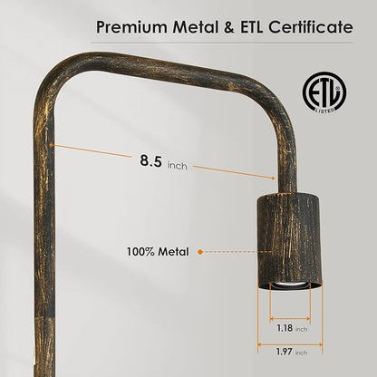 BoostArea Floor Lamp, Bronze Industrial Floor Lamp, 63 Inch Antique Standing Lamp, E26 Socket, Whole Metal, ETL Listed, Modern Stand Up Lamp for Bedroom, Living Room, Minimalist, Vintage, Mid Century