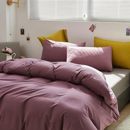 CLOTHKNOW Purple Twin/Twin XL Comforter Set 3Pcs Pale Mauve Bedding Comforter Sets Dusty Purple Comforter Soft Grape Comforter and 2 x Pillowcases