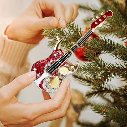 BAOXUE Guitar Ornaments for Christmas Tree, mini Music Ornament for Christmas Tree, Miniature Guitar Ornament Gifts for Rock Band Music Lovers,Bass Guitar Ornaments 2025