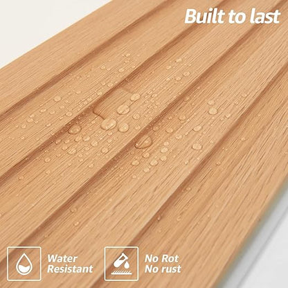 Art3d WPC Slat Wall Panels, 8-Pack 108 x 6 Inch 3D Wall Accents for Interior Wall Decor, Living Room, Bedroom, Boxwood