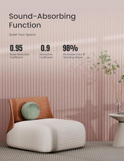 Bumusty Large Cork Board Alternative-36 x24 Felt Bulletin Board Tiles, with 30 Pushpins, 40 Adhesive Tabs, 6-Pack Slat Wall Paneling, Cork Boards for Office Push Pin Board Felt Board-Pink