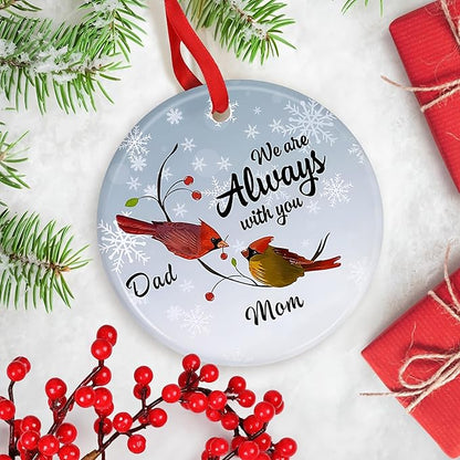 Cardinal Christmas Ornament - Memorial Ornament for Dad and Mom - Sympathy Gift - Thinking of You Remembrance Gift