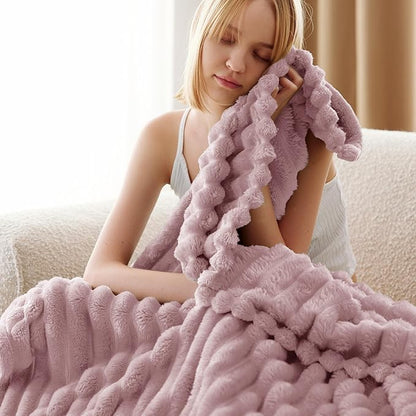 Bedsure GentleSoft Pink Fleece Blanket for  - Cozy Soft Blankets for Women, Cute Small Throws for Girls, Pink Decor Gifts for Home Room Office, 50x60 Inches
