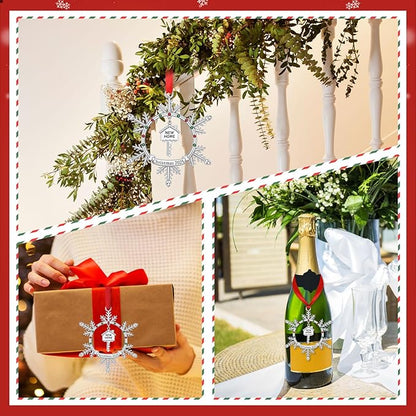 New Home Christmas Ornament 2025, First Christmas in New Home Snowflake Ornament with Key Design, Housewarming Gift for New Homeowners, Metal Xmas Tree Decoration Keepsake