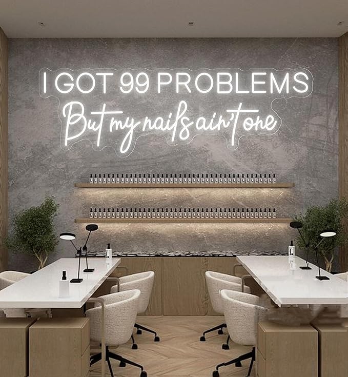 Custom Neon Sign, Custom LED Neon Sign Customizable for Business Salon Beauty Nail Studios Light Up Name Sign, Personalized Neon Light Suitable for Bar Bakeries Coffee Shop Decorations