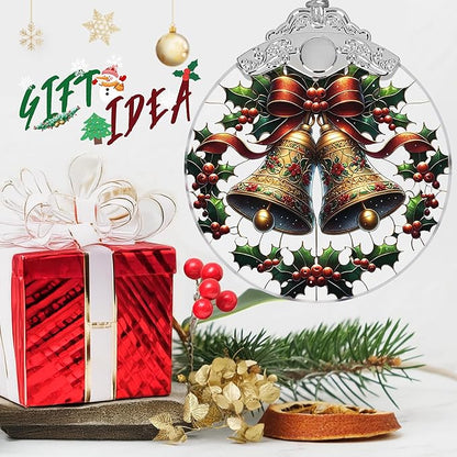 Bell Stained Glass Orament - Christmas Ornament - Christmas Decorations for Tree - Holiday Present ldeas - Gift Exchange