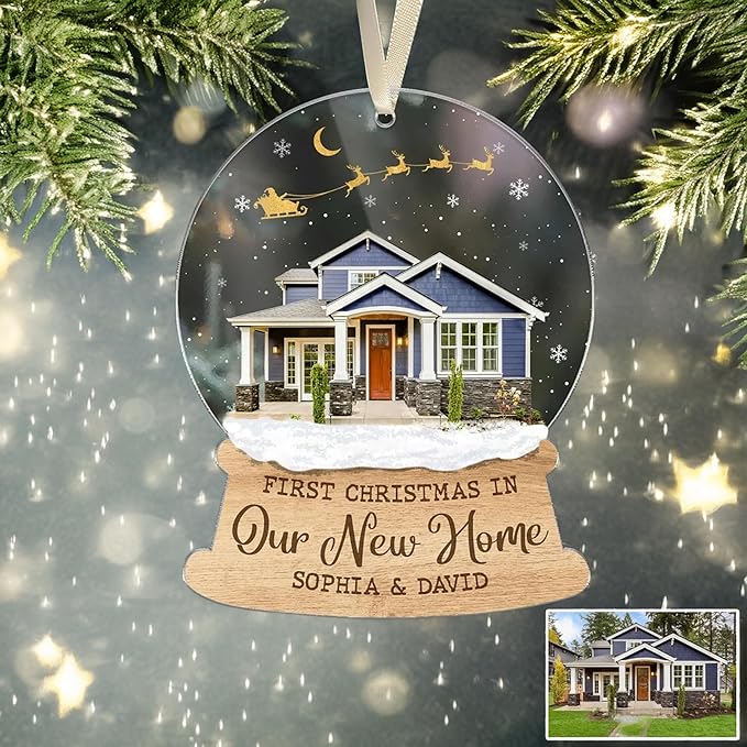 Personalized New Home Christmas Ornament, Custom New House Ornament, Housewarming Gifts, Custom Couple Hanging Gifts, First Christmas Keepsake 2025