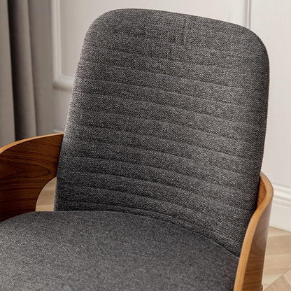 Dining Room Chairs Set of 2,Mid Century Modern Kitchen Chairs,Upholstered Chairs,Metal Legs Wooden Desk Chairs,Armless and No Wheels for Kitchen Dining Living Room,Gray Fabric