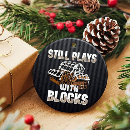 ZAGKOO Mechanic Christmas Ornament - Cool Mechanic Gifts for Men - Tool Ornaments for Technicians, Funny Gag Gift Ideas for Christmas - Ceramic Xmas Tree Ornament Holiday Decor, Gift Exchange