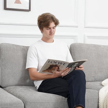 EASE MOOSE Oversized Sectional Modular Sofa with Ottoman,Modern Luxury Deep seat U Shape Modular Sofa Removable and Washable