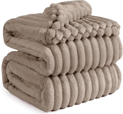 Bedsure GentleSoft Mocha Meringue California King Size Blanket for - Cozy Soft Blankets for Women, Cute Small Fleece Throws for Girls, Birthday Gifts for Women, 102x96 Inches