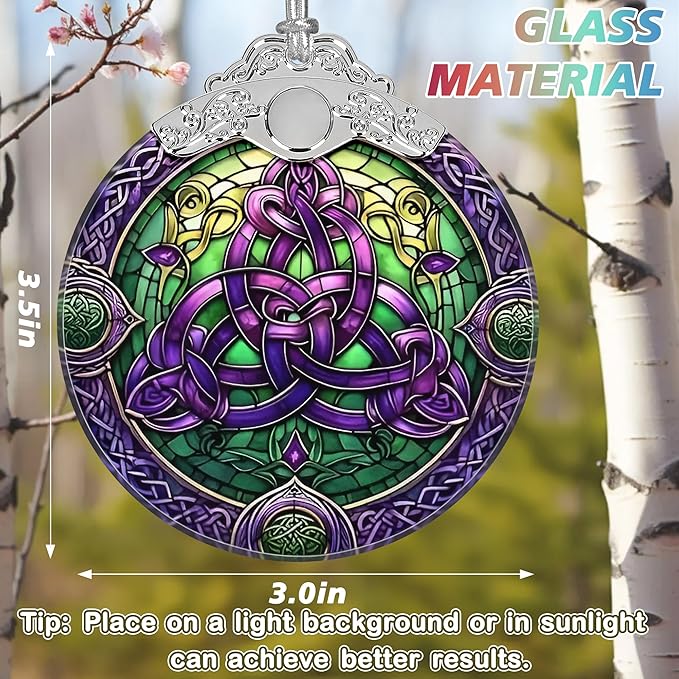 Celtic Knot Stained Glass Ornament - Christmas Ornament - Christmas Decorations for Tree - Holiday Present ldeas - Gift Exchange