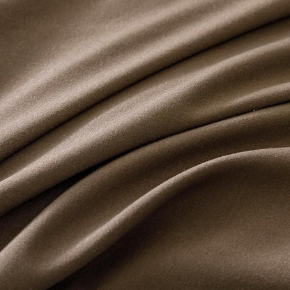 CLOTHKNOW Chestnut Brown Queen Comforter Set 3Pcs Brown Bedding Comforter Sets Dark Brown Queen Comforter Soft Mocha Coffee Comforter