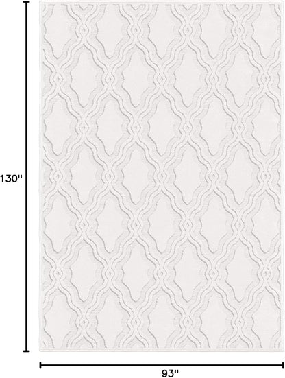My Texas House Cotton Blossom Area Rug 7.9x10.10 Indoor Outdoor, Natural