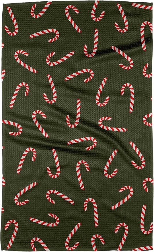 GEOMETRY Christmas Kitchen Towels Quick Dry Microfiber Premium Towel Peppermint 1 Pack