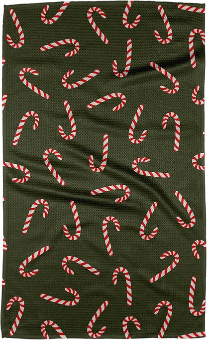 GEOMETRY Christmas Kitchen Towels Quick Dry Microfiber Premium Towel Peppermint 1 Pack