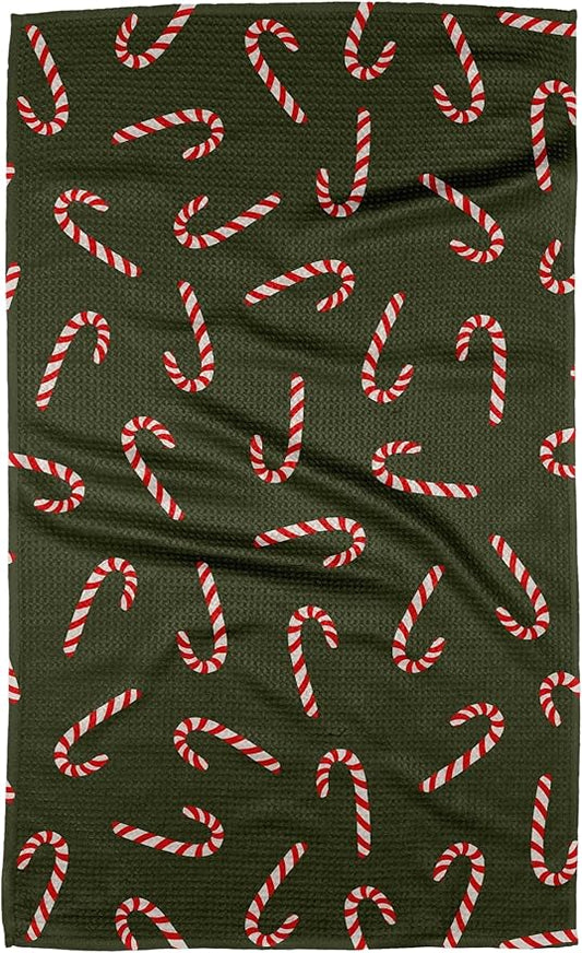 GEOMETRY Christmas Kitchen Towels Quick Dry Microfiber Premium Towel Peppermint 1 Pack