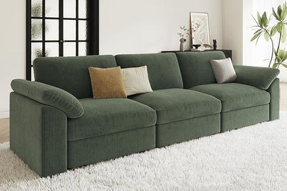 EASE MOOSE Sectional Modular Sofa, Comfty 3 Seat Cloud Couch, FSC Certified Modern Deep Seat Sectional for Living Room