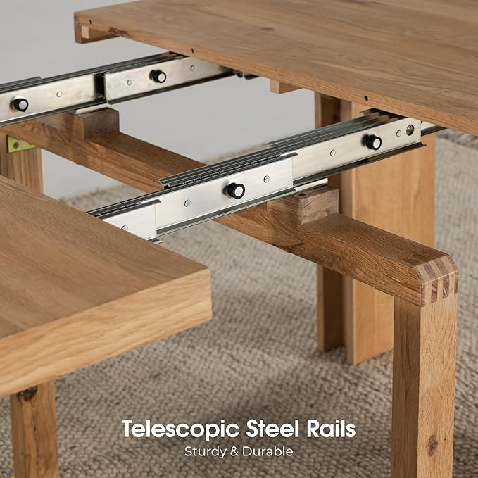 Transformer Table Expandable Dining Table Set for 4 to 12, Kitchen Table and Chairs Set of 4 & Dining Bench, Extendable Dining Room Table with Extending Table Panels, Stackable Chairs & Wood Bench