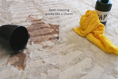 Revival Rugs Soloba 3'11"x6'1" Machine Washable Area Rug for Kitchen Bedroom - 100% Recycled Oeko-TEX Certified, Medium Pile, Green