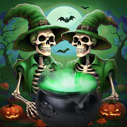 2025 Halloween Cauldron Vessel, 2Packs Candy Vessel with Handle, Punch Vessel for Parties,Candy Server for Zcaukya St Patricks Day Coin Pot, Halloween, Easter Egg Hunt, Carnival, Parade (2IN1)