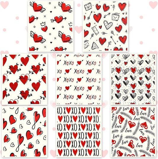 8 Pack Valentines Swedish Dishcloths Reusable Dish Towels Holiday