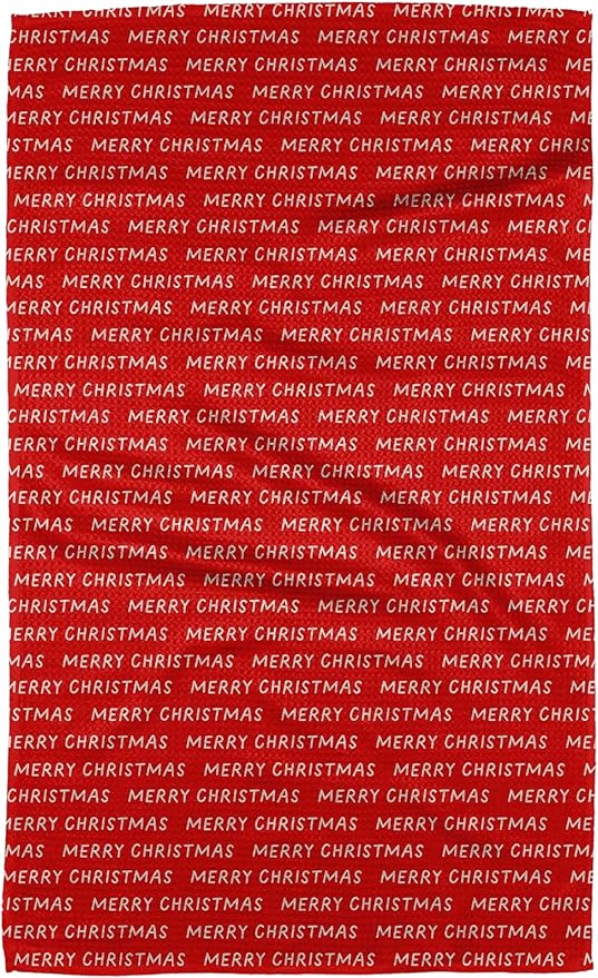GEOMETRY Christmas Kitchen Towels Quick Dry Microfiber Premium Towel Merry Xmas 1 Pack